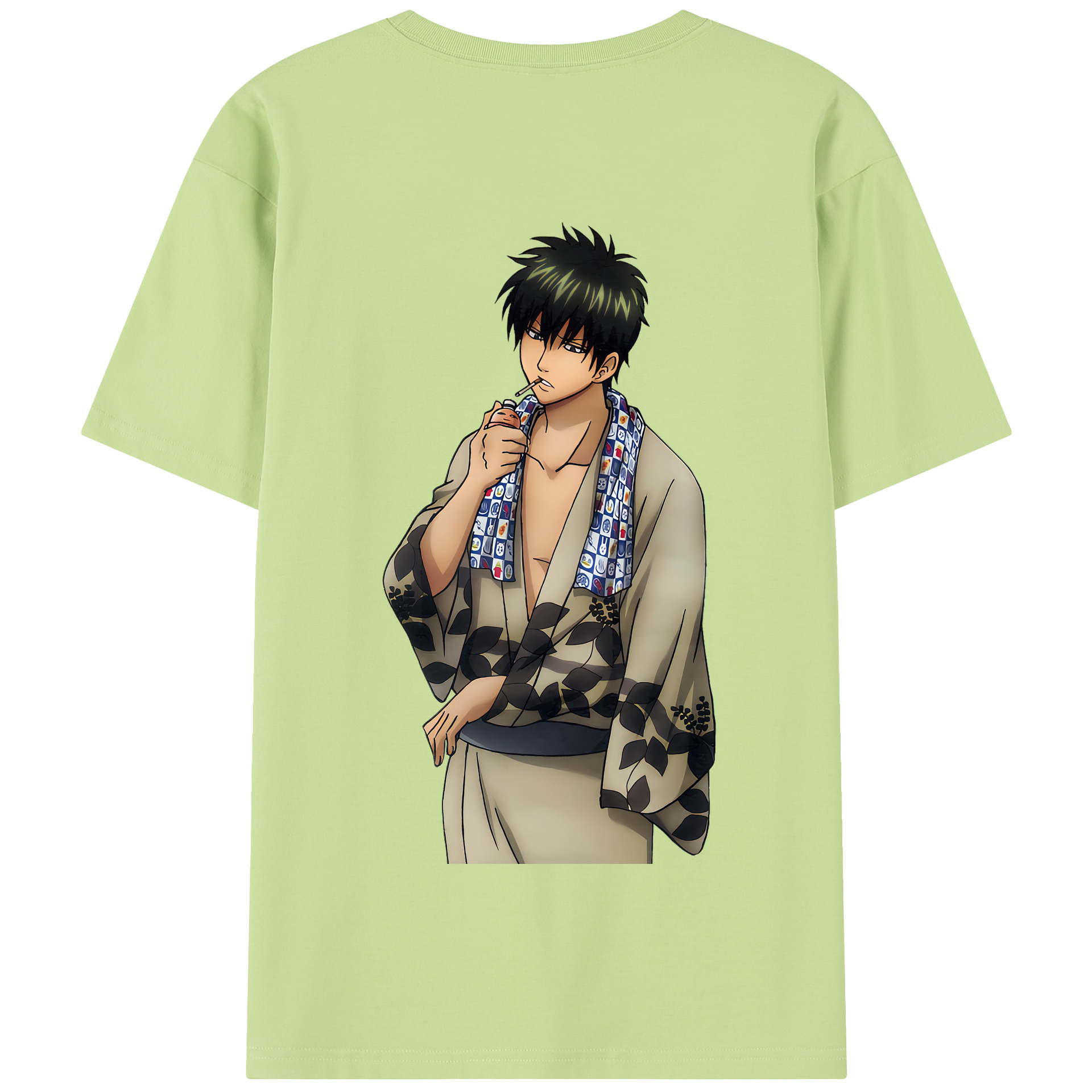 （画像用） ぎんたま 坂田銀時（さかたぎんとき） 神楽 志村新八（しむら しんぱち） GINTAMA Sakata Gintoki Kagura Shimura Shinpachi 綿100％半袖Tシャツ（背面プリント）